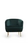 Atelier Del Sofa Sillón Orejero Verde Patas Doradas 83x75x72 cm
